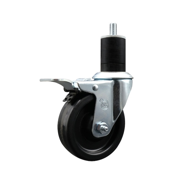 4'' Phenolic Swivel 1-3/4'' Expanding Stem Caster Total Lock Brake